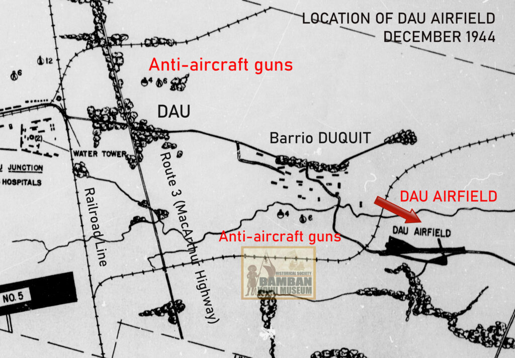 MAP OF DAU AIRFIELD